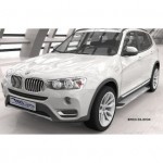 Пороги алюминиевые (Opal) BMW X3 (F25 2010-) / BMW X4 (2014-)