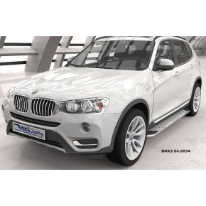 Пороги алюминиевые (Opal) BMW X3 (F25 2010-) / BMW X4 (2014-)