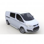 Пороги алюминиевые (Opal) Ford Transit Custom/ Tourneo Custom (2013-) (короткая база)