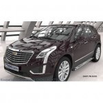 Пороги алюминиевые (Emerald silver ) Cadillac XT5 (2016-)