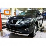 Защита переднего бампера Nissan Pathfinder (2014-) (одинарная) d 76