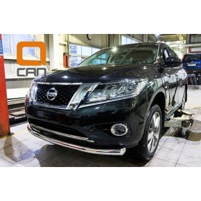 Защита переднего бампера Nissan Pathfinder (2014-) (одинарная) d 76