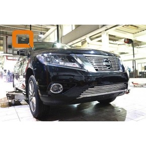 Решетка радиатора и бампера Nissan Pathfinder (2014-) d 16 (2 части)
