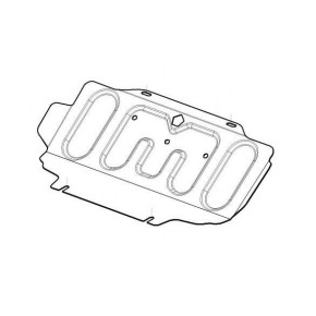 Защита радиатора Great Wall Hover V-2.2,2.4,2.8(05-10)/H5 V-2.2,2.4,2.8(10-15)/Safe V-2.2,2.4,2.8(04-10)/Wingle 5 V-2.2,2.4,2,8(10-15) (1,5 мм, Сталь)