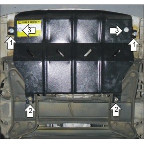 Защита  двигателя Mercedes-benz Sprinter 308 V-2,1(95-02-06)/Sprinter 311 V-2,3(95-02-06)/Sprinter Classic 311 V-2,1(13-н.в.) (2 мм, Сталь)