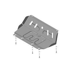 Защита радиатора Mitsubishi L 200 V-3.0, 2.4 (2015-)/Pajero Sport III V-3.0, 2.4 (2016-)(1.5 мм, Сталь)