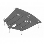 Защита  двигателя,кпп Nissan Qashqai V-2 (2014-2015) (2 мм, Сталь)