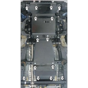 Защита  двигателя,кпп,раздаточной коробки Toyota Hilux V-2,4