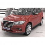 Пороги алюминиевые (Corund Black) Haval H2 (2016-)