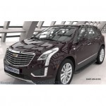 Пороги алюминиевые (Corund Black) Cadillac XT5 (2016-)