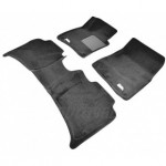Коврики салона текстильные 3D Lux Premium для Land Rover Range Rover (2013 - )(2 ряда)(сплошной 2й ряд) черный