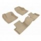 Коврики салона текстильные 3D Lux Premium для Land Rover Range Rover Evoque 3D (2012 - )(2 ряда)(сплошной 2й ряд) бежевый