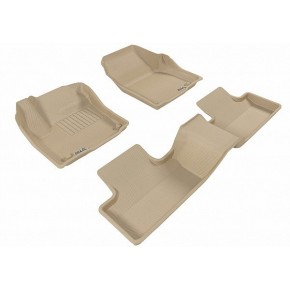 Коврики салона текстильные 3D Lux Premium для Land Rover Range Rover Evoque 3D (2012 - )(2 ряда)(сплошной 2й ряд) бежевый