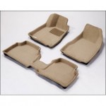 Коврики салона текстильные 3D Lux Premium для Lexus GS250/350/450h RWD (2012 - )(2 ряда)(задние с перемычкой) бежевый