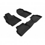 Коврики салона текстильные 3D Lux Premium для Mazda CX-7 (2010 - )(2 ряда)(сплошной 2й ряд) черный