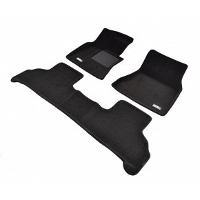 Коврики салона текстильные 3D Lux Premium для BMW X5 F15 (2013 - )(2 ряда)(сплошной 2й ряд) черный