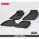 Коврики салона текстильные 3D Lux Premium для Subaru Forester IV (2013 - )(2 ряда)(сплошной 2й ряд) черный