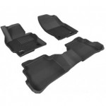 Коврики салона текстильные 3D Lux для Audi Q3 (2011 - )(2 ряда)(сплошной 2й ряд) черный