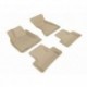 Коврики салона текстильные 3D Lux для Audi Q5 (2009 - )(2 ряда)(задние с перемычкой) бежевый