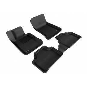 Коврики салона текстильные 3D Lux для BMW X1 E84 (2010 - )(2 ряда)(задние с перемычкой) черный