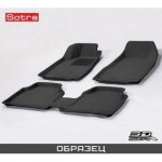 Коврики салона текстильные 3D Lux для BMW X1 E84 (2013 - )(2 ряда)(задние с перемычкой) черный