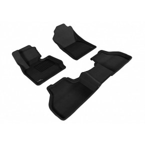 Коврики салона текстильные 3D Lux для BMW X3 F25 (2011 - )(2 ряда)(сплошной 2й ряд) черный