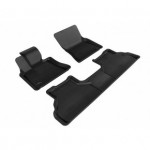 Коврики салона текстильные 3D Lux для BMW X5 E70 (2007 - 2013)(2 ряда)(сплошной 2й ряд) черный