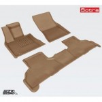 Коврики салона текстильные 3D Lux для BMW X5 F15 (2013 - )(2 ряда)(сплошной 2й ряд) бежевый