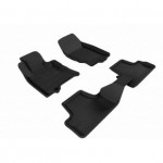 Коврики салона текстильные 3D Lux для Infiniti EX35 (2009 - )(2 ряда)(сплошной 2й ряд) черный