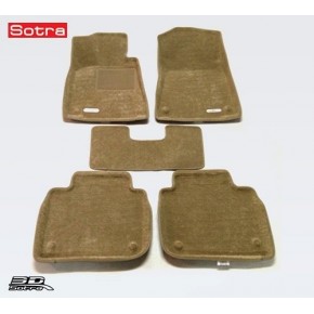 Коврики салона текстильные 3D Lux для Lexus GS250/350/450h RWD (2012 - )(2 ряда)(задние с перемычкой) бежевый