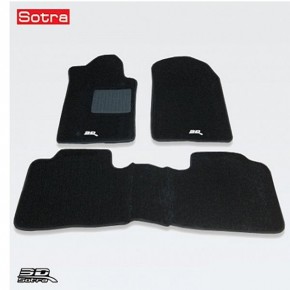 Коврики салона текстильные 3D Lux для Lexus GS250/350/450h RWD (2012 - )(2 ряда)(задние с перемычкой) черный