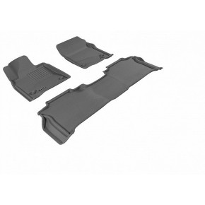 Коврики салона текстильные 3D Lux для Lexus LX570 (2012 - )(2 ряда)(сплошной 2й ряд) серый
