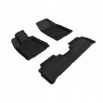 Коврики салона текстильные 3D Lux для Lexus RX330 (2003 - 2009)(2 ряда)(сплошной 2й ряд) черный