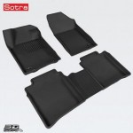 Коврики салона текстильные 3D Lux для Nissan Teana (2013 - )(2 ряда)(сплошной 2й ряд) черный