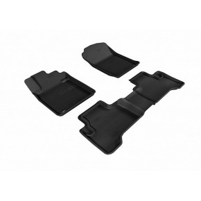 Коврики салона текстильные 3D Lux для Suzuki Grand Vitara (2006 - )(2 ряда)(задние с перемычкой) черный