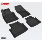 Коврики салона текстильные 3D Lux для Skoda Octavia (2013 -)(2 ряда)(задние с перемычкой) черный