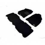 Коврики салона текстильные 3D Lux для Toyota RAV 4 IV 5D (2012 - )(2 ряда)(сплошной 2й ряд) черный