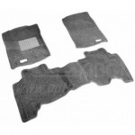 Коврики салона текст.Toyota Land Cruiser 150 Prado 2012 LINER 3D Lux с бортиком серые