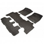 Коврики салона текстильные 3D Lux для Toyota Land Cruiser 150 Prado 2012 (3 ряда сид.) LINER 3D Lux с бортиком серые