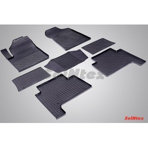 Коврики резиновые с рисунком Сетка INFINITI QX56 II (2010-) задние коврики с перемычкой