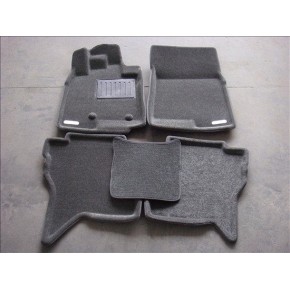 Коврики салона 3D Satori текстильные для Mitsubishi Pajero IV 5D 2008  цвет черный