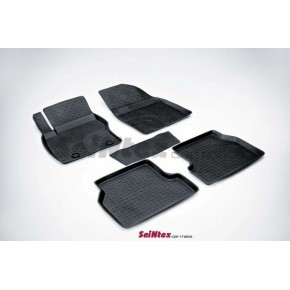 Коврики салона резиновые с бортиком для FORD FOCUS II (2008-) (задние коврики с перемычкой)