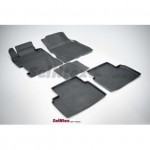 Коврики салона резиновые с бортиком для HONDA CIVIC VIII 4D (2009-) (задние коврики с перемычкой)