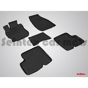 Коврики салона резиновые с бортиком для NISSAN ALMERA IV (2013-) (задние коврики с перемычкой)