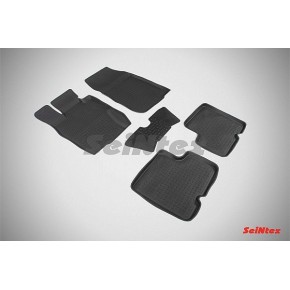 Коврики салона резиновые с бортиком для NISSAN TERRANO III (2014-) (задние коврики с перемычкой)