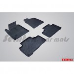 Коврики салона резиновые с бортиком для SSANG YONG ACTYON NEW (2010-) (задние коврики с перемычкой)