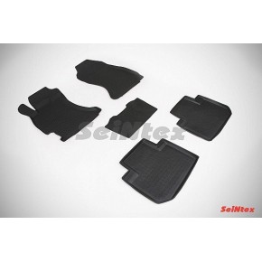 Коврики салона резиновые с бортиком для SUBARU FORESTER IV (2012-) (задние коврики с перемычкой)