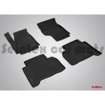 Коврики салона резиновые с бортиком для VOLKSWAGEN Amarok (2009-) (задние коврики с перемычкой)