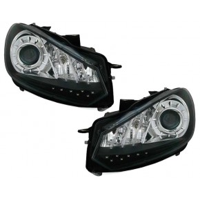 Тюнинг - комплект линзованных фар с led (светодиоды) Volkswagen Golf 6