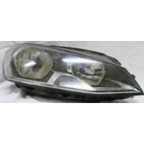 Левая фара с регулирующим мотором внутри черная Volkswagen Golf 7